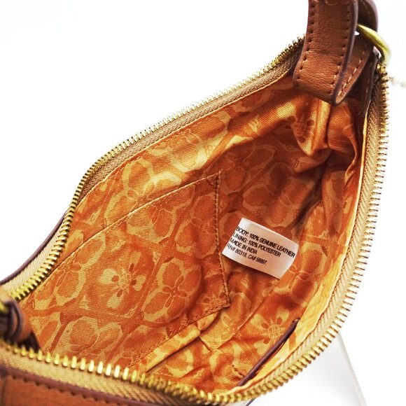 LUCKY BRAND Genuine Honey Tan Color Leather Shouler Bag - Picture 9 of 11